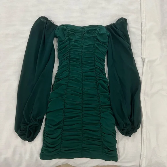 Hello Molly Teal Long Sleeve Dress - Picture 2 of 5